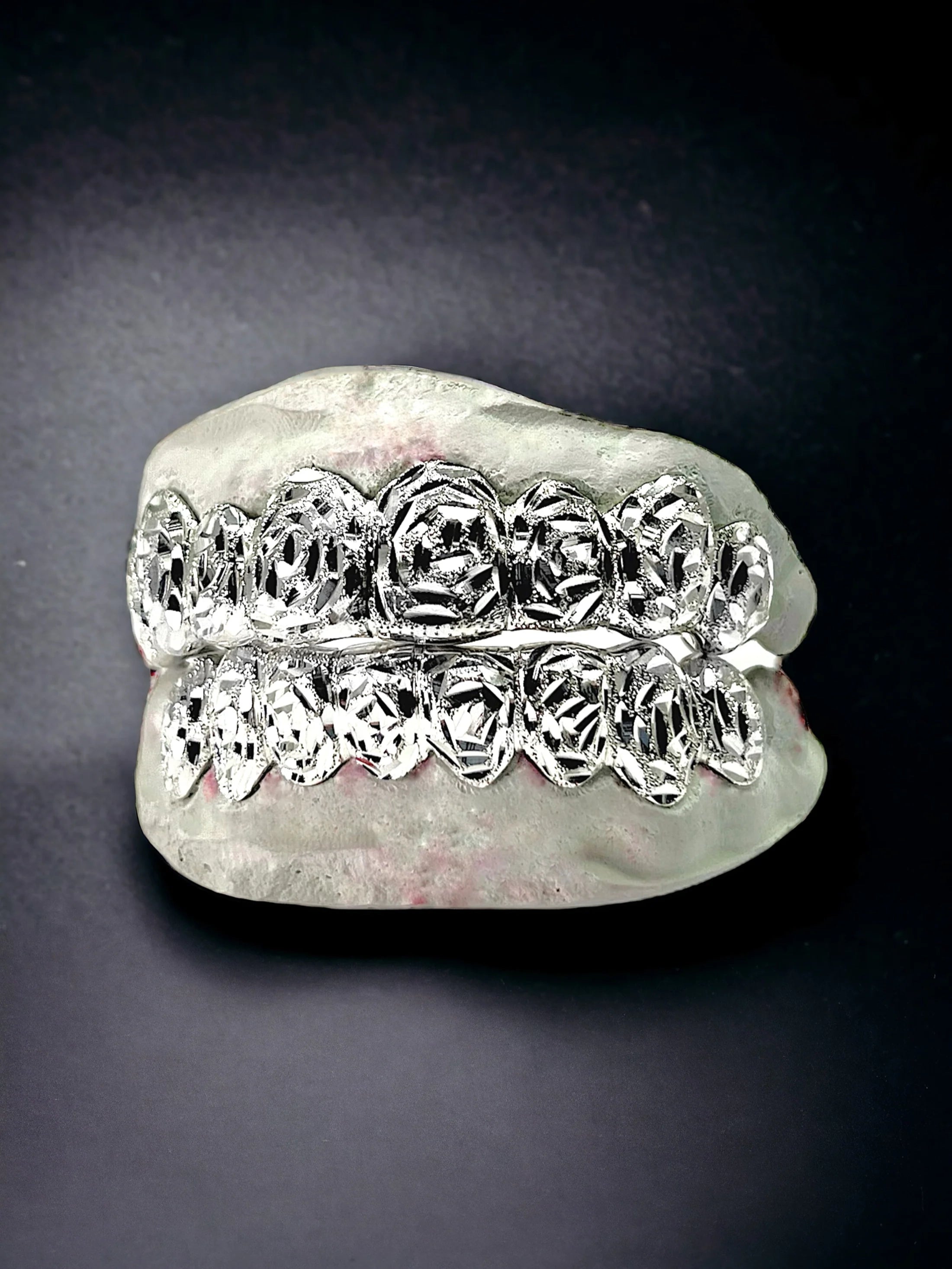 Rose cut/diamond dust grillz
