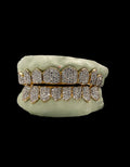 FULLY ICED CZ GRILL ZIG ZAG SETTING